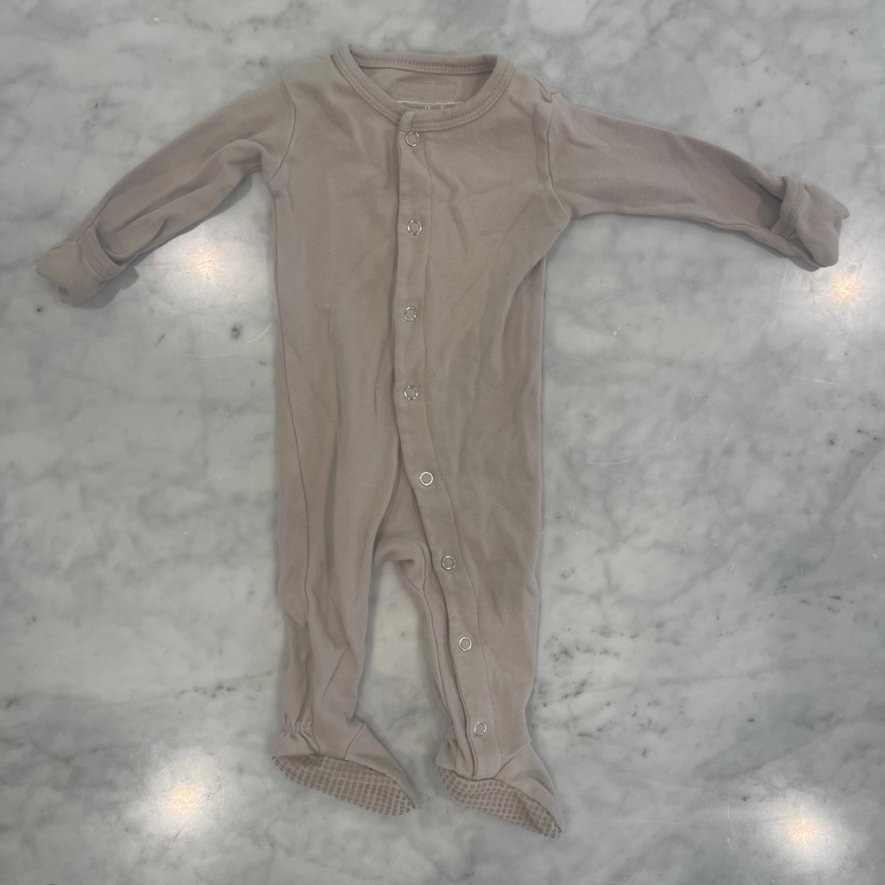 Cozy Tan Kids Footie Pajamas